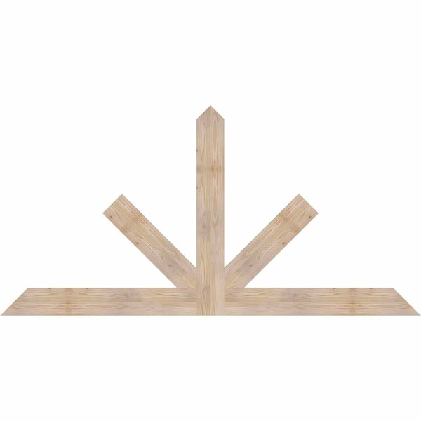 Ekena Millwork Saratoga Smooth Timber Gable Bracket, Douglas Fir, 84"W x 42"H x 1 1/2"D x 5 1/2"F, 12/12 Pitch GBW084X42X0206SAR00SDF - main